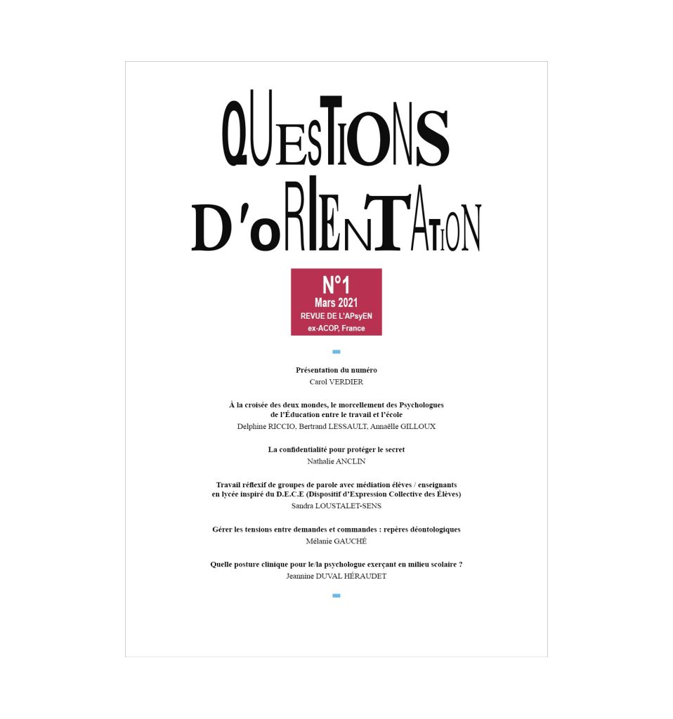 QUESTIONS D'ORIENTATION